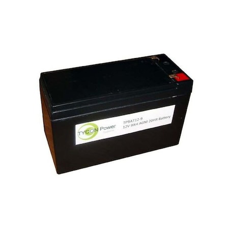 Tycon Systems Battery, Non-Spillable, 12V 9AH AGM, SLA TPBAT12-9